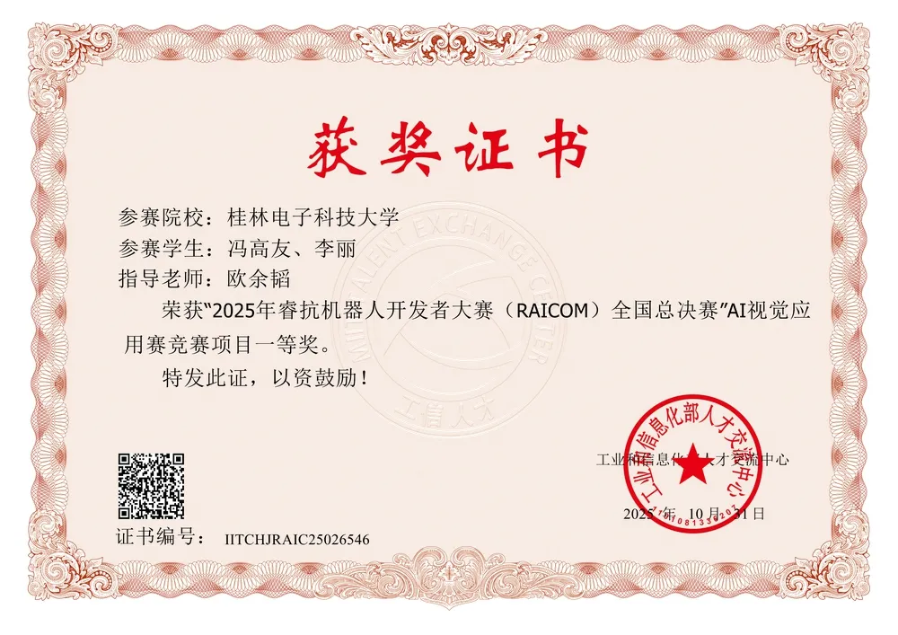 2025年2025年睿抗机器人开发者大赛国家级一等奖